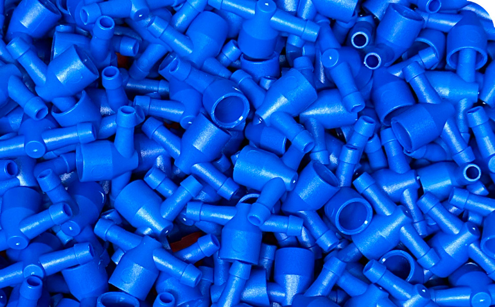 blue plastic nozzle