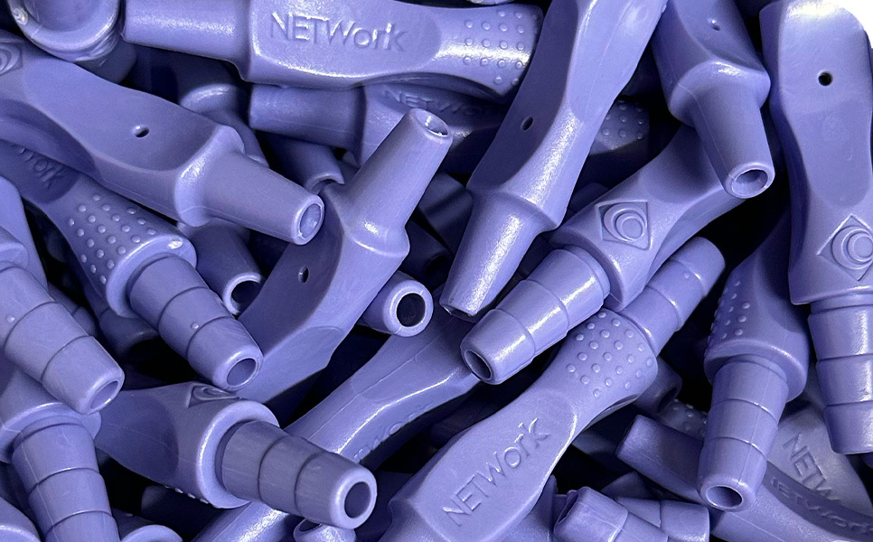 purple plastic suctions handles
