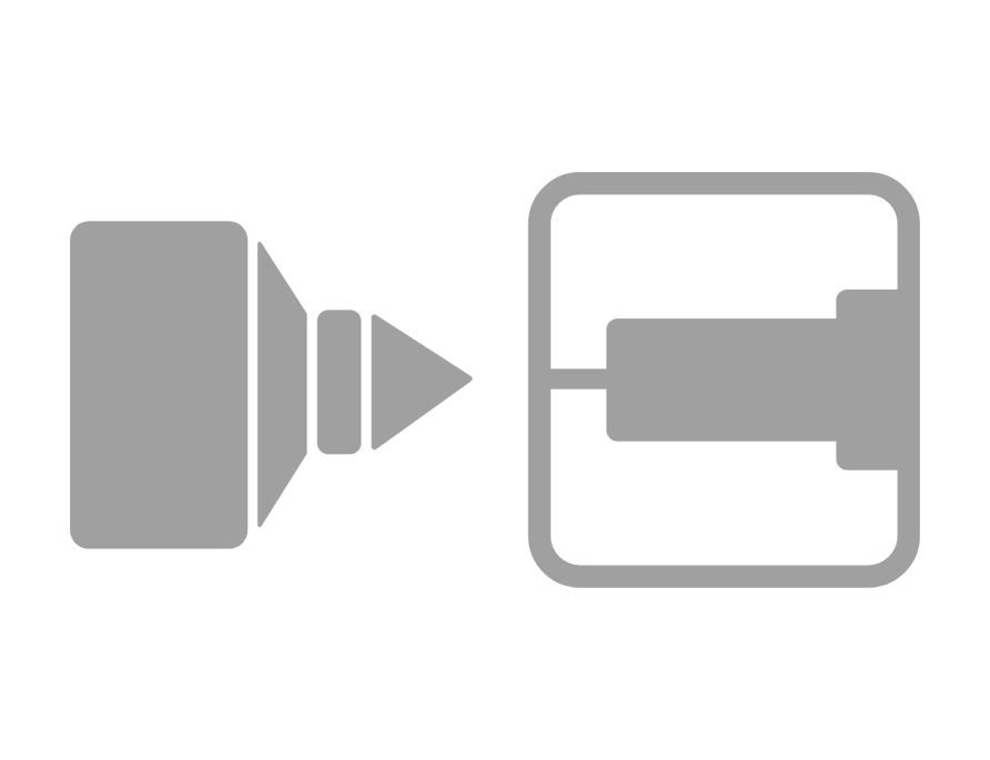 Icon representing injection moulding tools